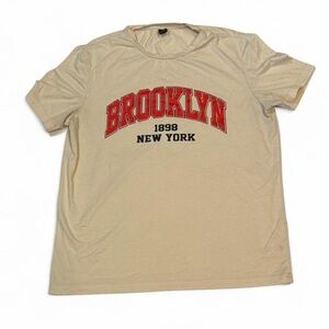 SHEIN Beige Brooklyn Graphic Tee